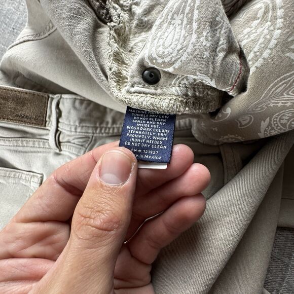 Johnnie-O Hugo Classy Pant Men 38x30 Light Khaki 5-Pocket Stretch Chino Perform - Picture 8 of 9